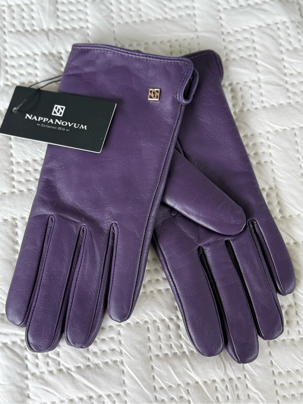 Purple Leather Women's Gloves